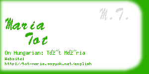 maria tot business card